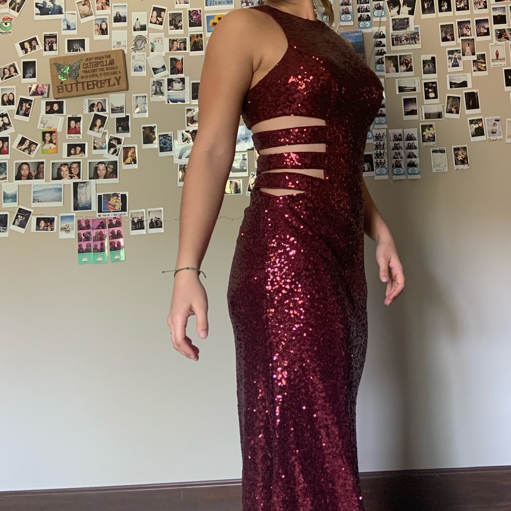 elegant red sparkly dress